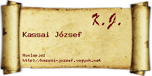 Kassai József névjegykártya