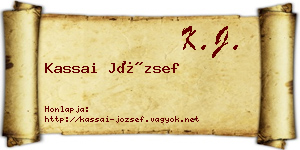 Kassai József névjegykártya