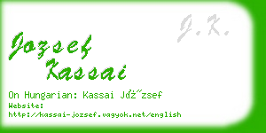 jozsef kassai business card